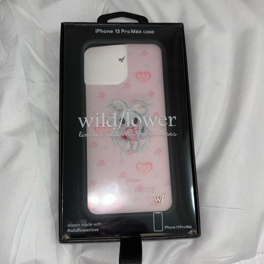 wild flower pink “i’m sorry” iphone 13 pro max case